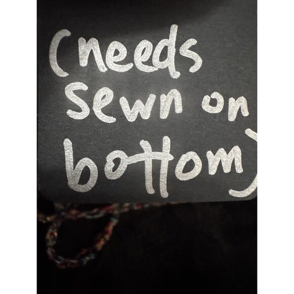 BEAUTIFUL MULTICOLORED GLASS BEADED PURSE & HANDLE ~MAGNETIC SNAP ~Sew On Bottom - Picture 3 of 4